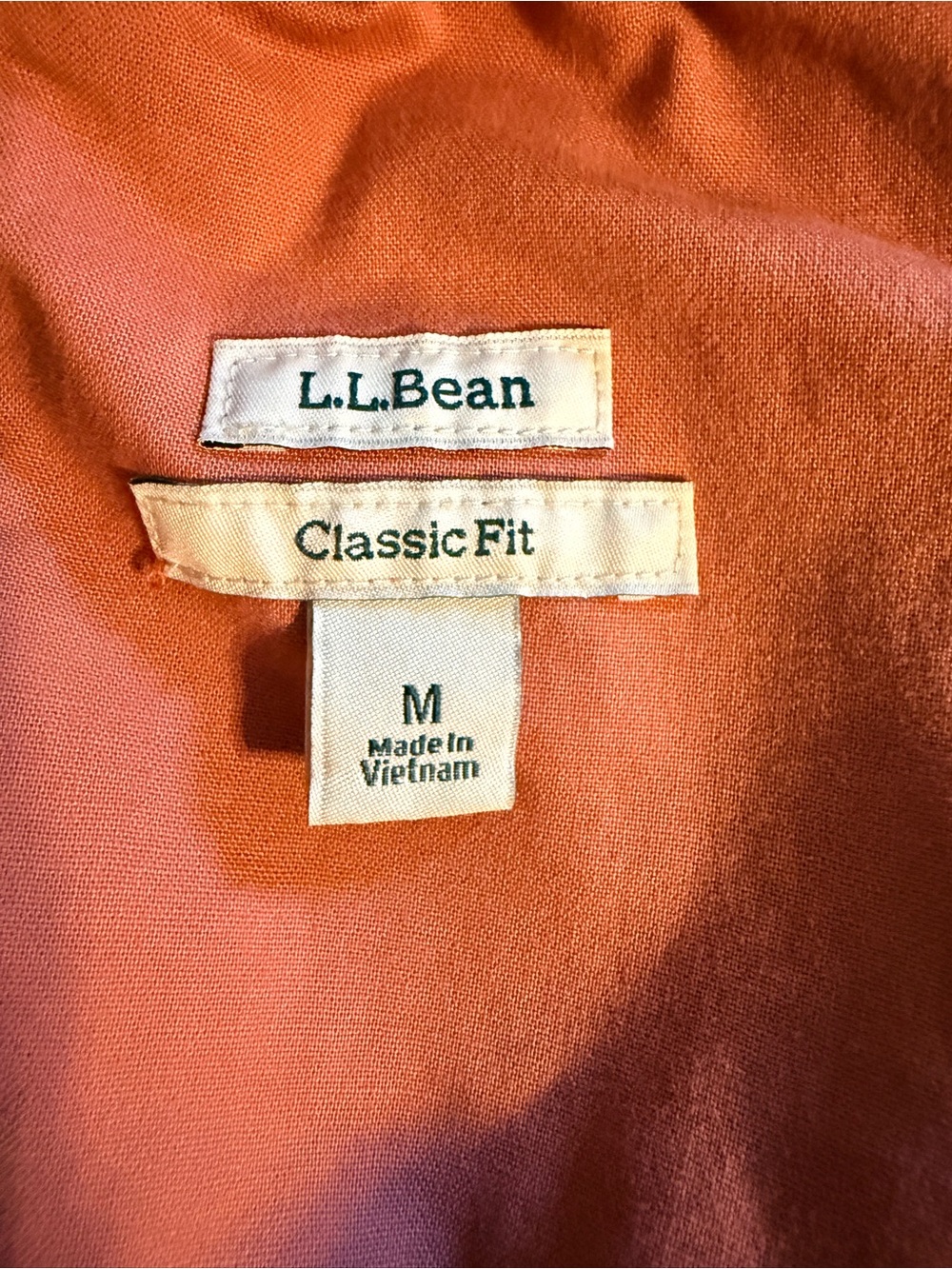 LL Bean  Rust Drawstring Shorts - Picture 4 of 4